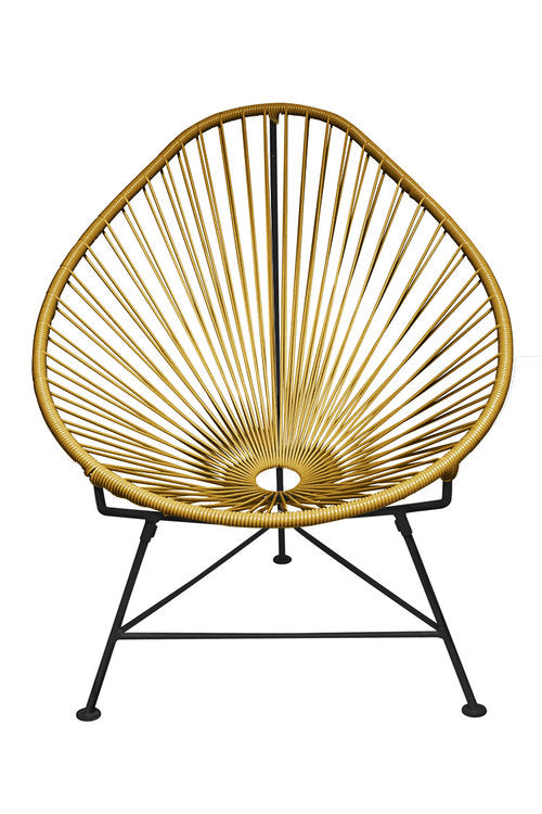 Acapulco Chair Black Frame - Color Gold Weave