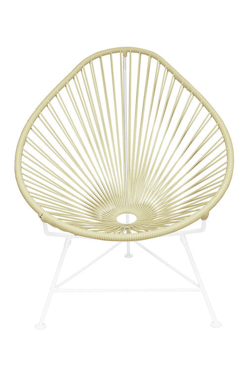 Acapulco Chair White Frame - Color Ivory Weave