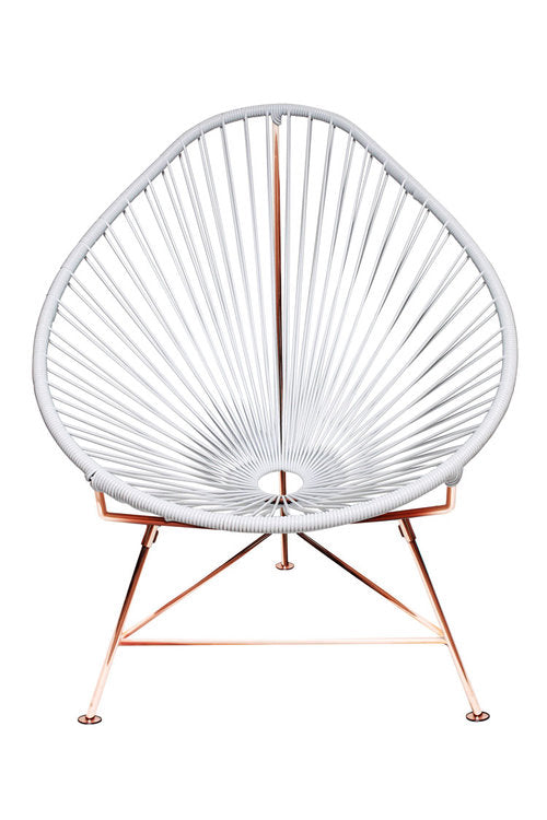 Acapulco Chair Copper Frame - Color White Weave