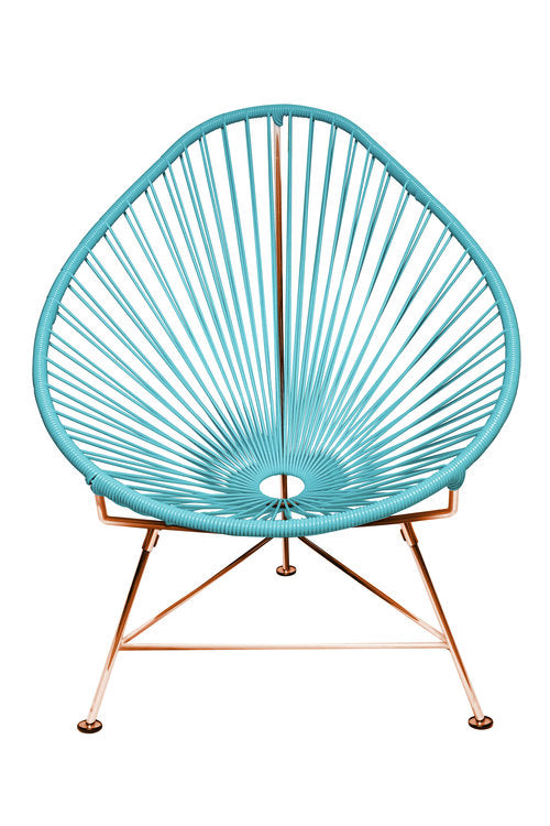 Acapulco Chair Copper Frame - Color Blue Weave