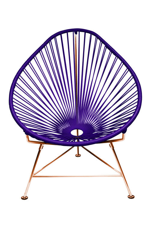 Acapulco Chair Copper Frame - Color Purple Weave