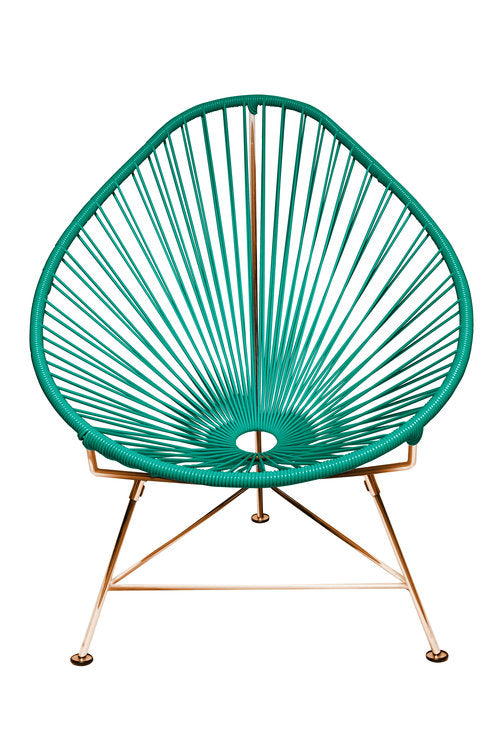 Acapulco Chair Copper Frame - Color Turquoise Weave