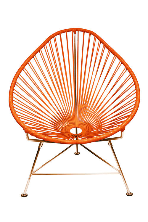 Acapulco Chair Copper Frame - Color Orange Weave