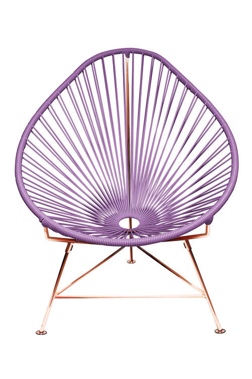 Acapulco Chair Copper Frame - Color Orchid Weave