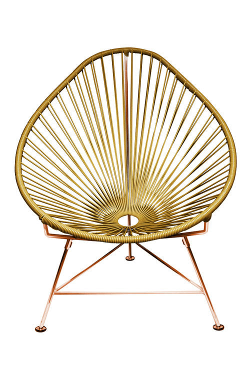 Acapulco Chair Copper Frame - Color Gold Weave