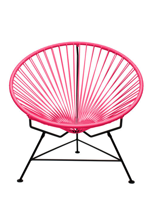 Innit Chair Black Frame - Color Pink Weave