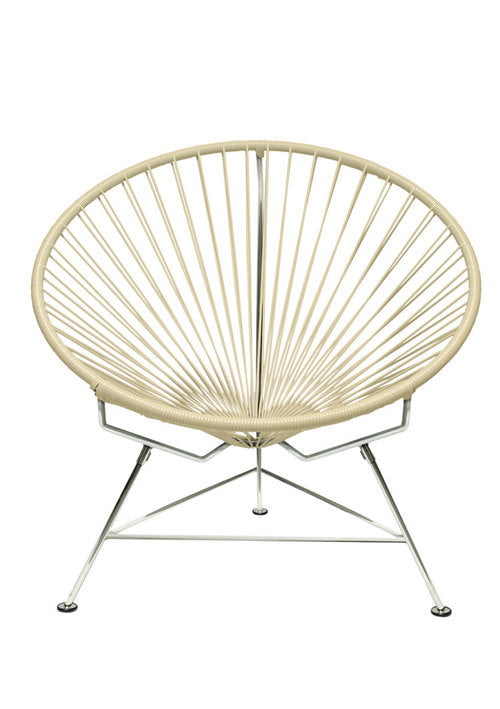 Innit Chair Chrome Frame - Color Ivory Weave