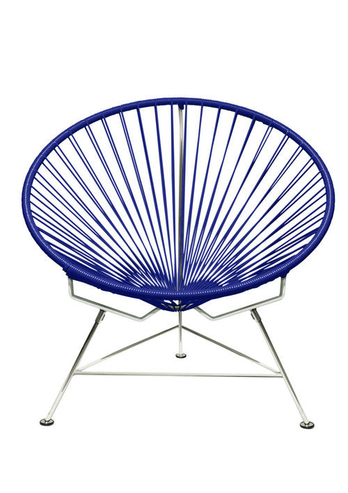 Innit Chair Chrome Frame - Color Deep Blue Weave