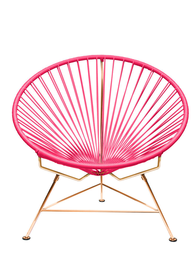 Innit Chair Copper Frame - Color Pink Weave