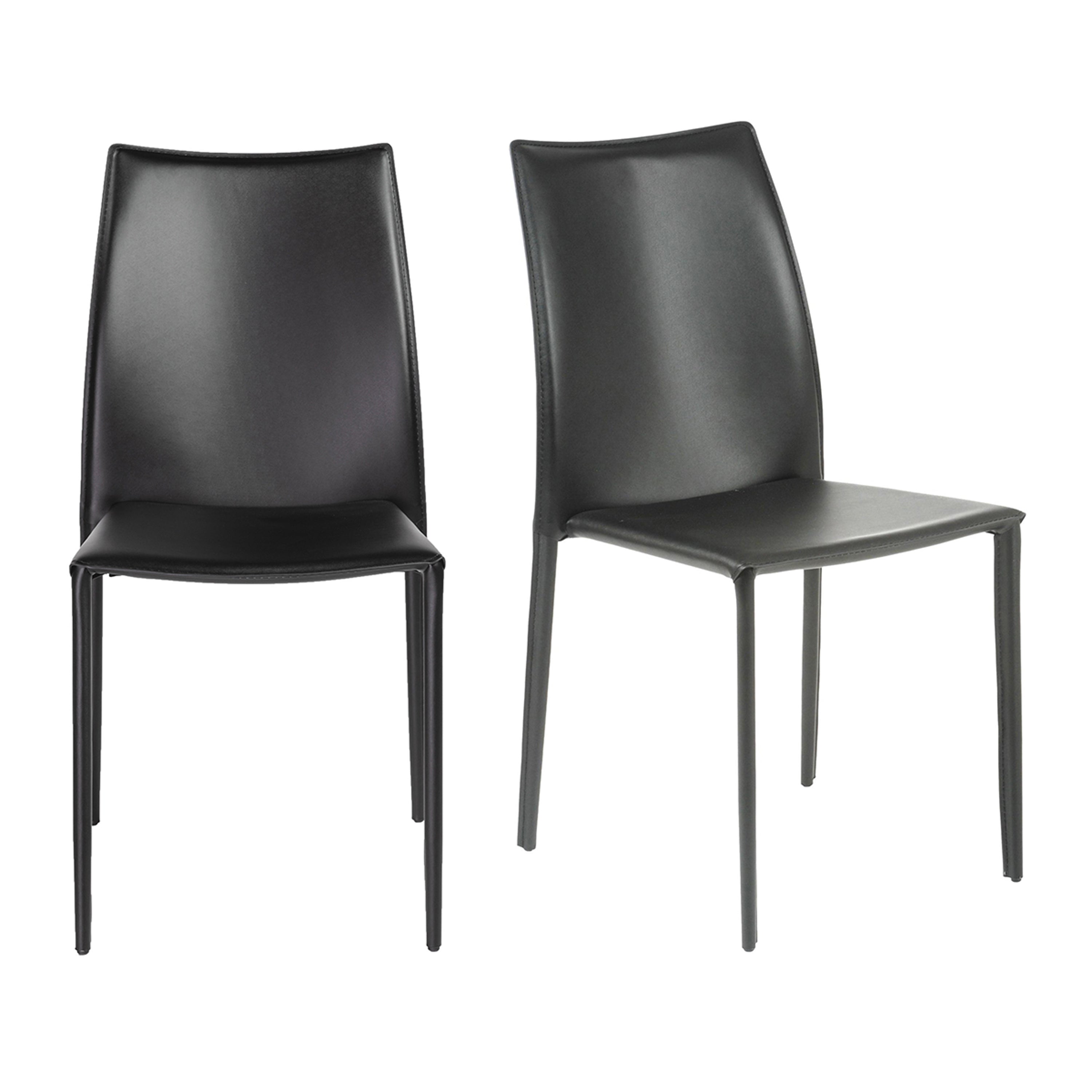 Dalia Stacking Chair in Black - Set of 2