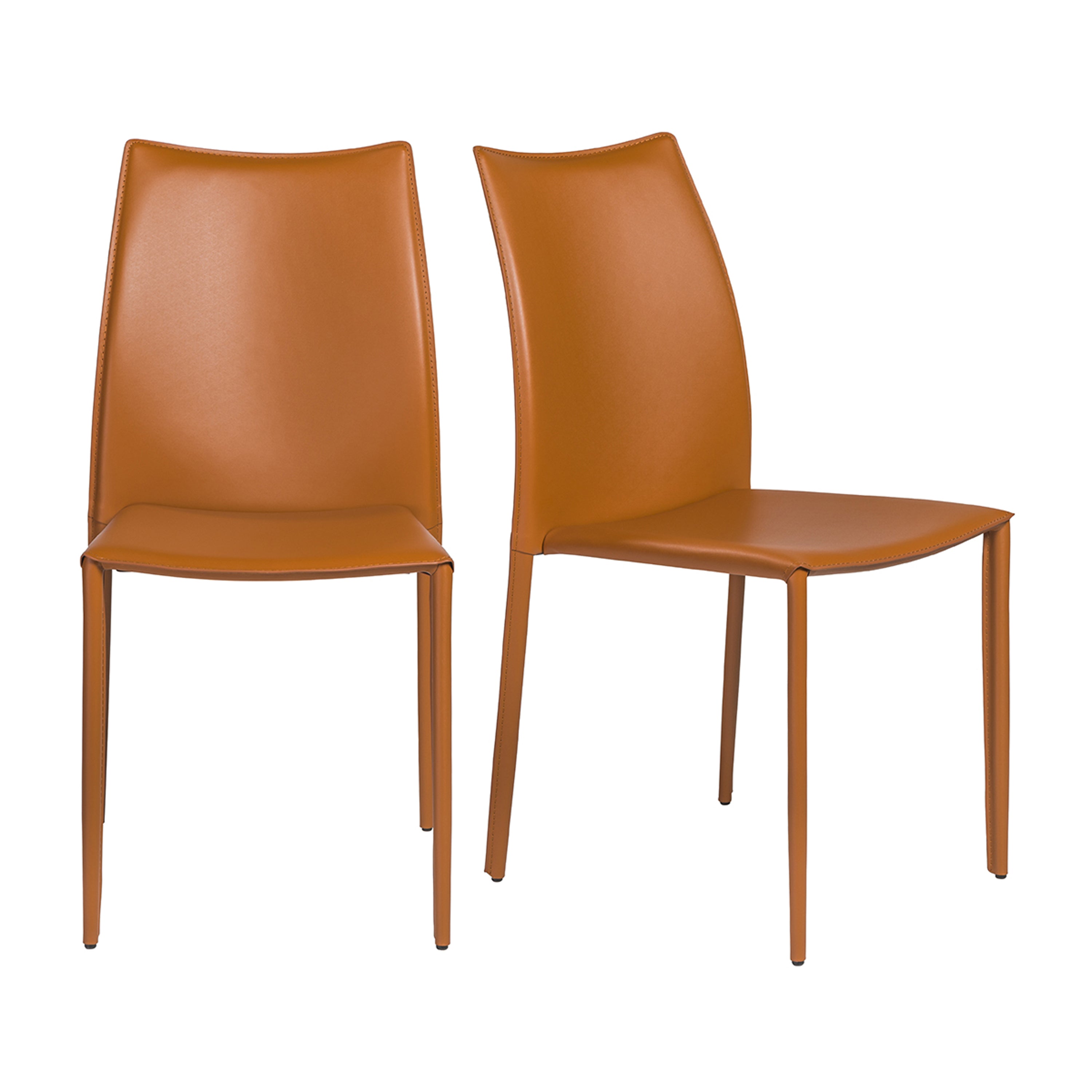 Dalia Stacking Chair in Cognac - Set of 2