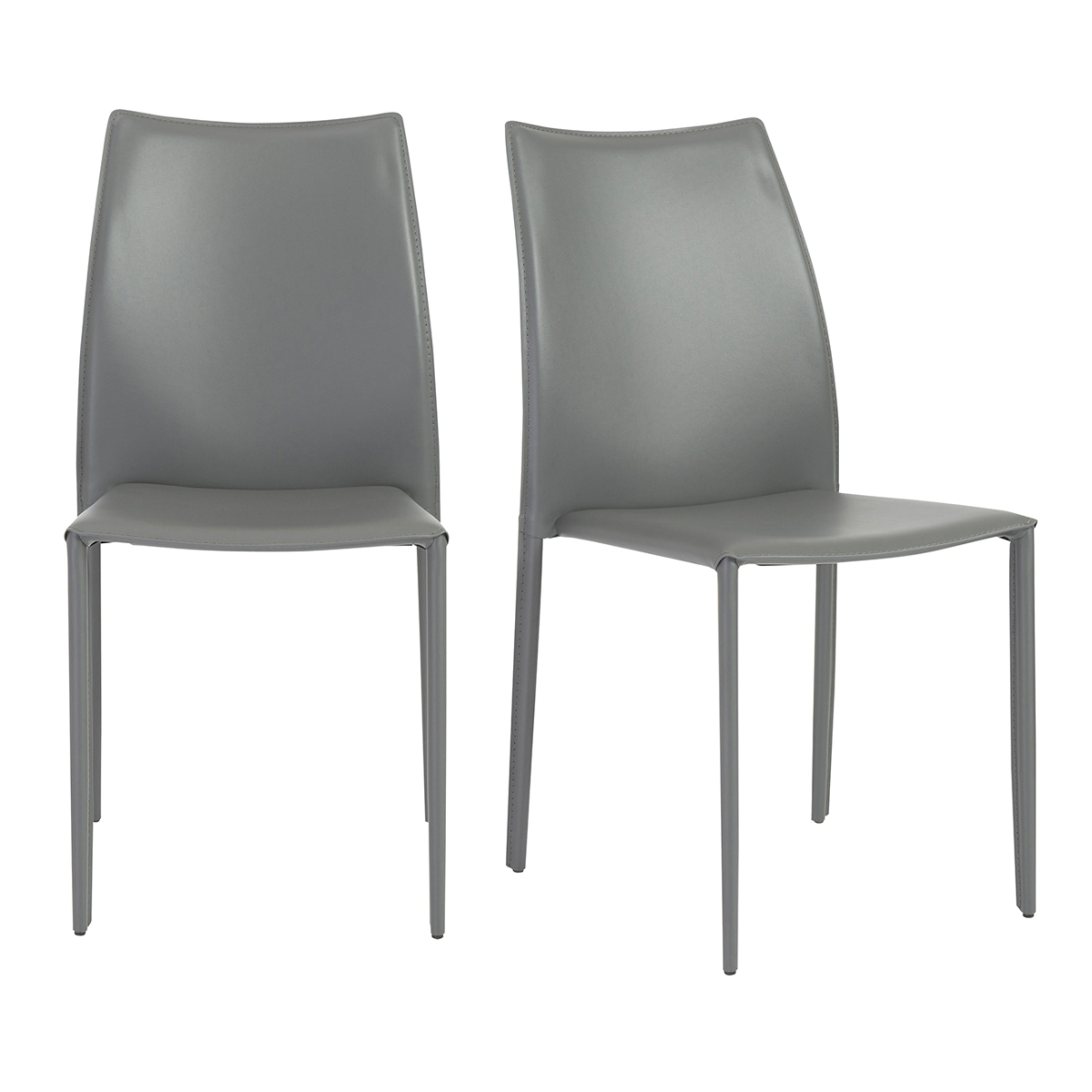 Dalia Stacking Chair in Gray - Set of 2