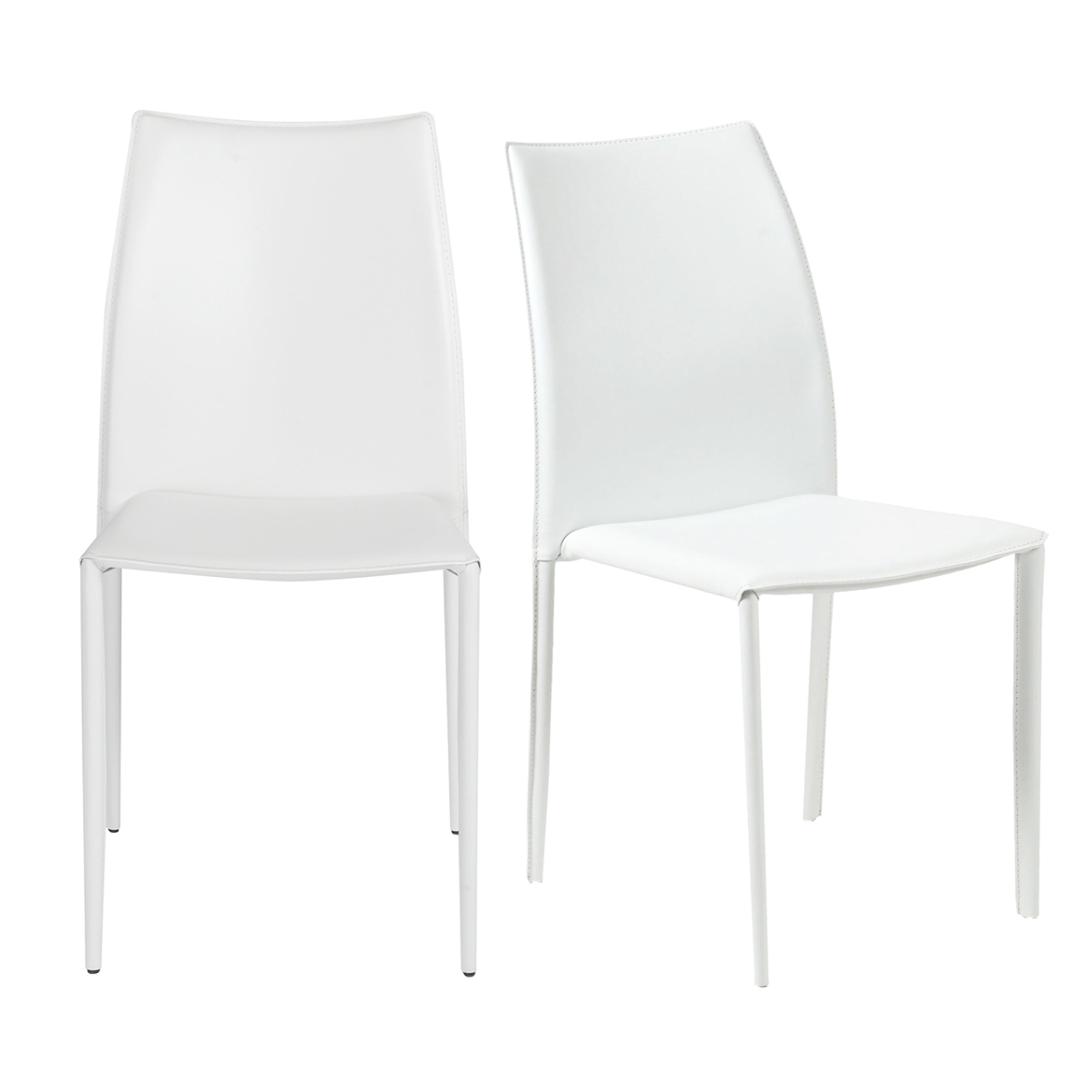 Dalia Stacking Chair in White - Set of 2