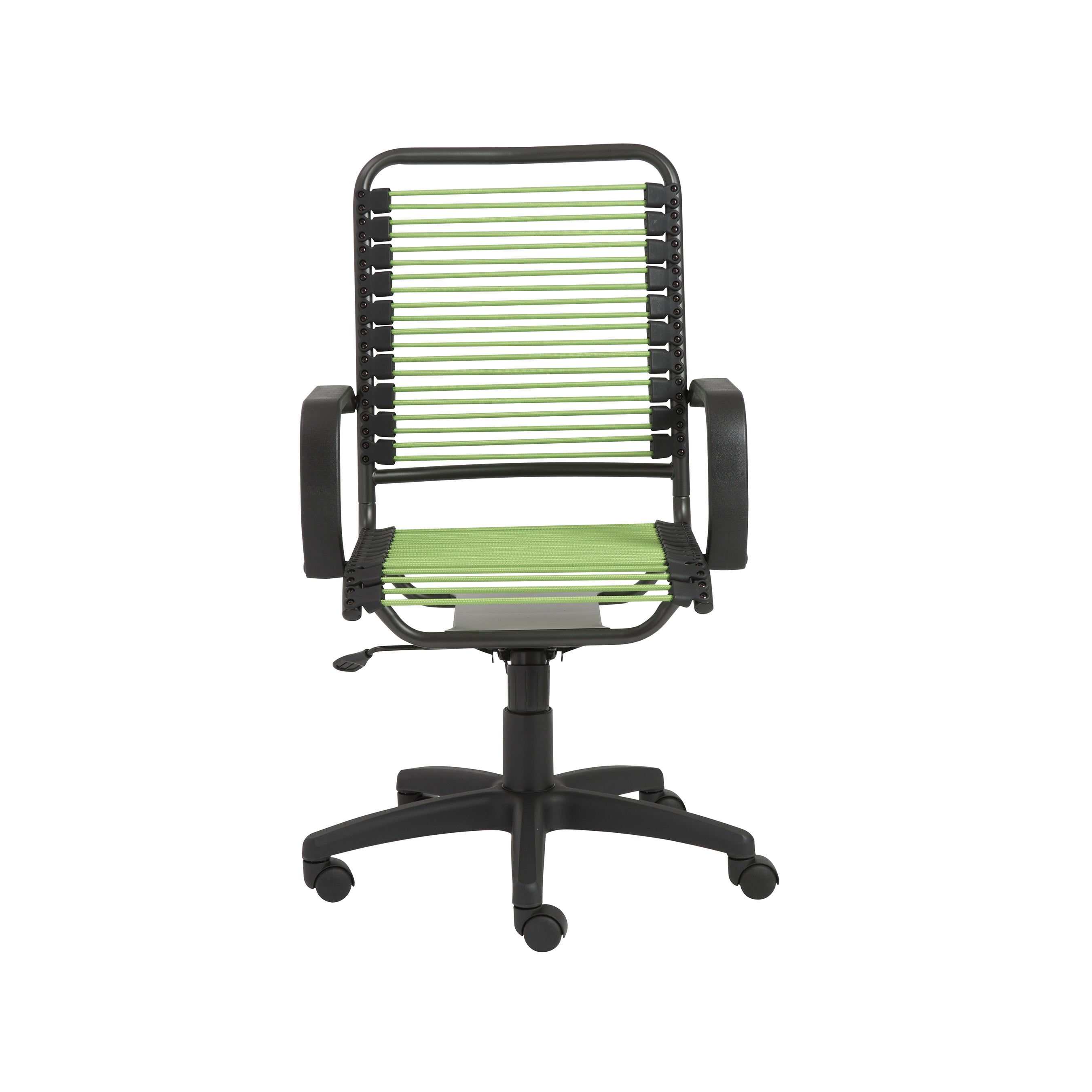 Bradley High Back Bungie Office Chair in Green with Graphite Frame and Black Base