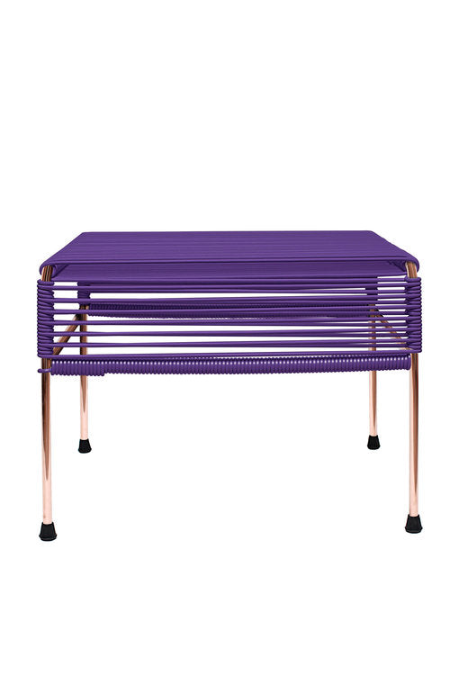 Atom Ottoman Copper Frame - Color Purple Weave