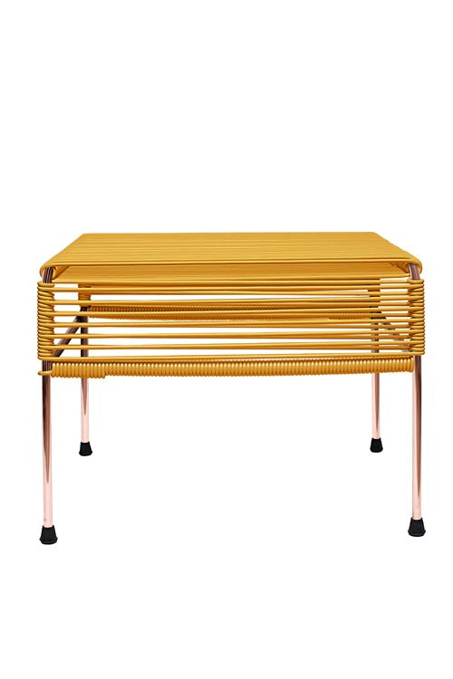 Atom Ottoman Copper Frame - Color Caramel Weave