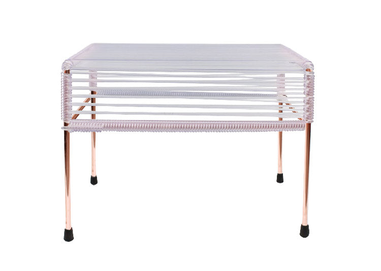 Atom Ottoman Copper Frame - Color Clear Weave