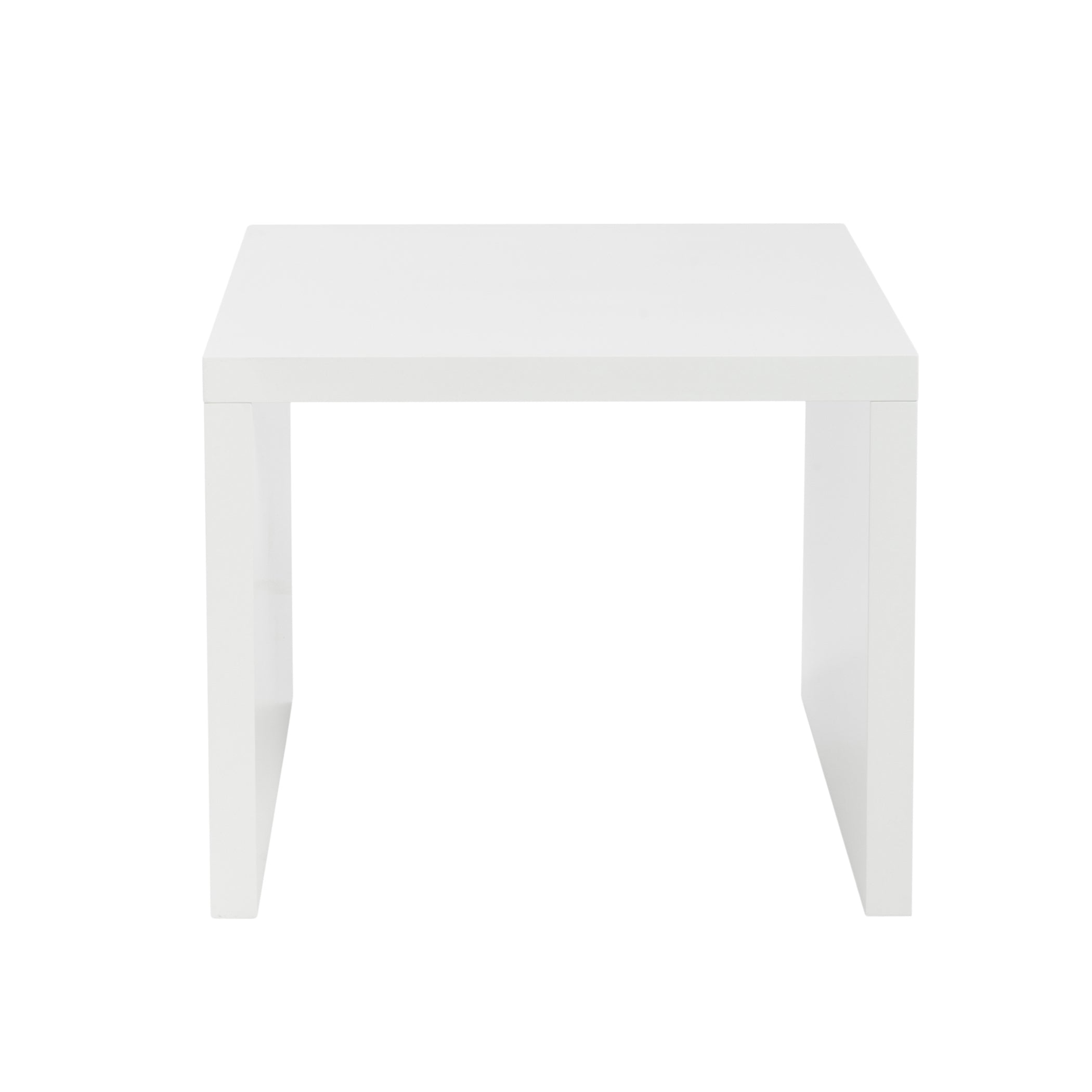 Abby Side Table in High Gloss White