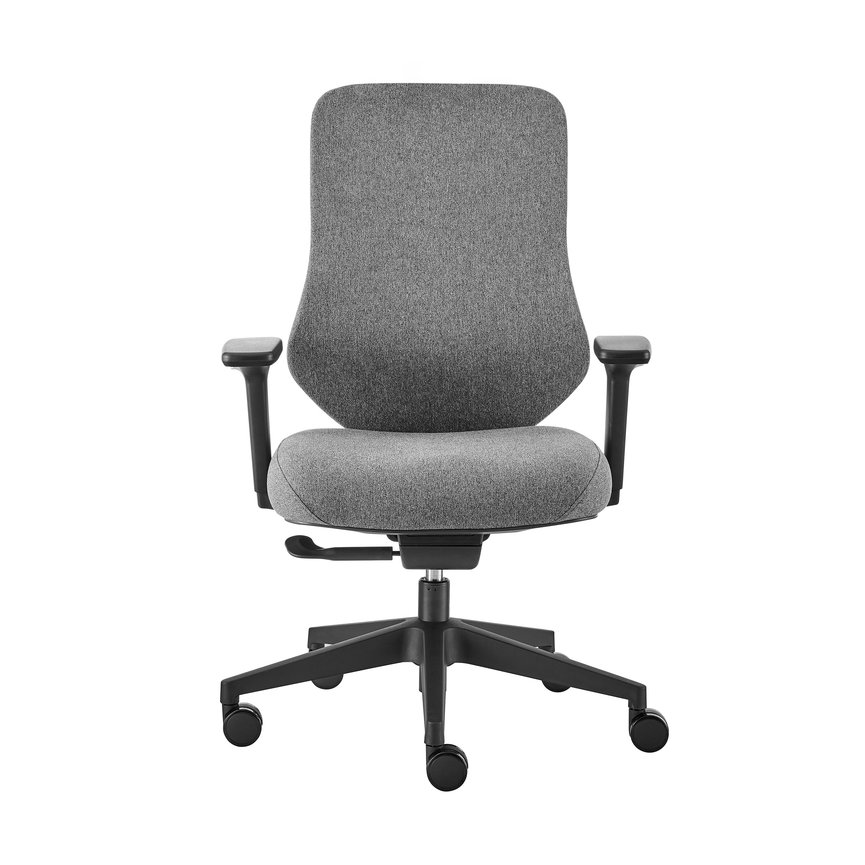 Jeppe Office Chair in Gray Fabric and Black Base