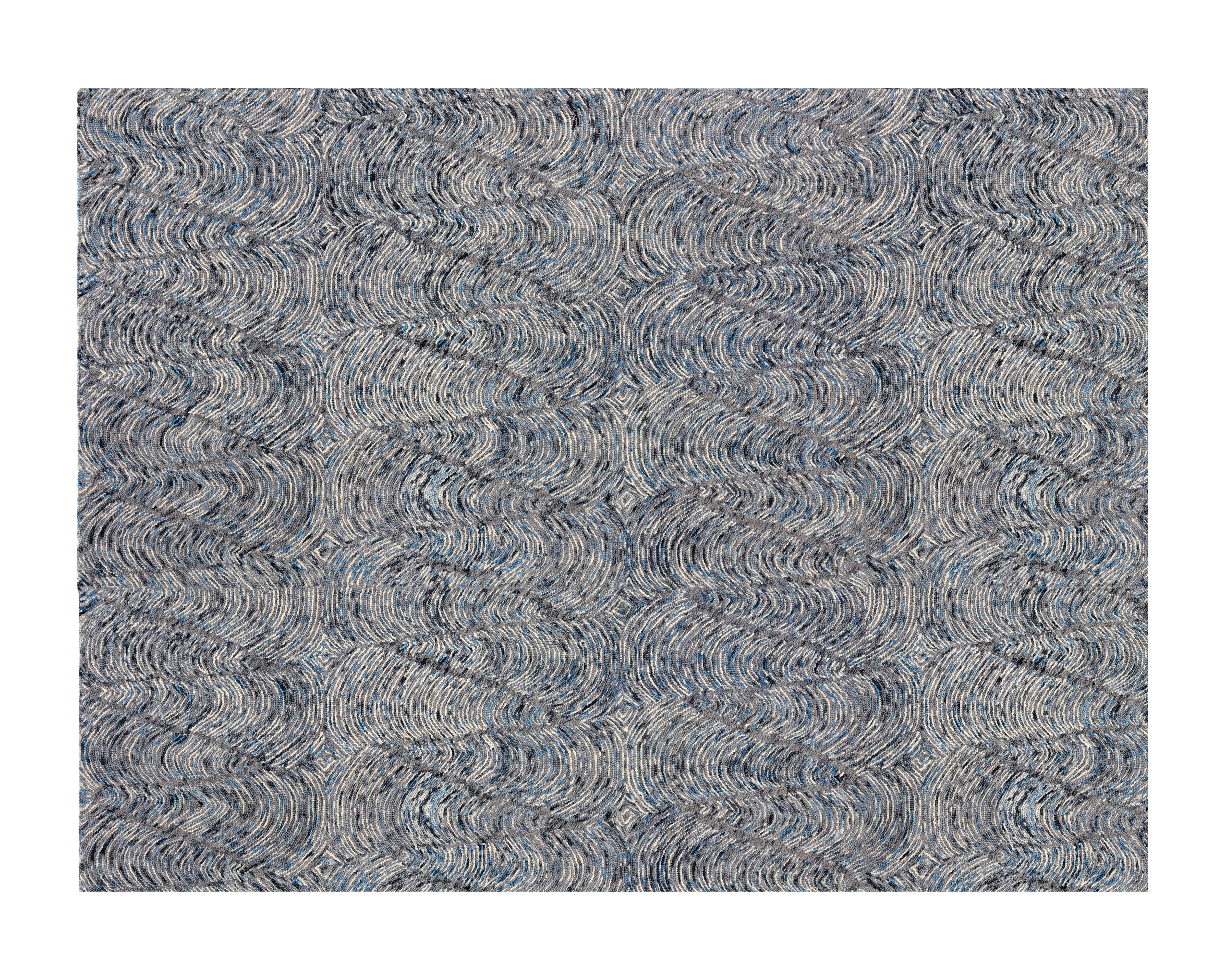 Corfu Handtufted Rug  Blue / Charcoal  9' X 12'