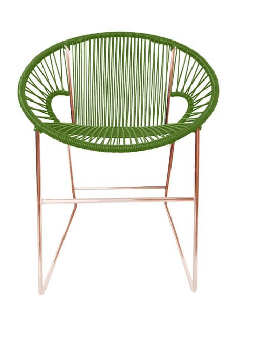 Puerto Dining Chair Copper Frame - Color Cactus Weave