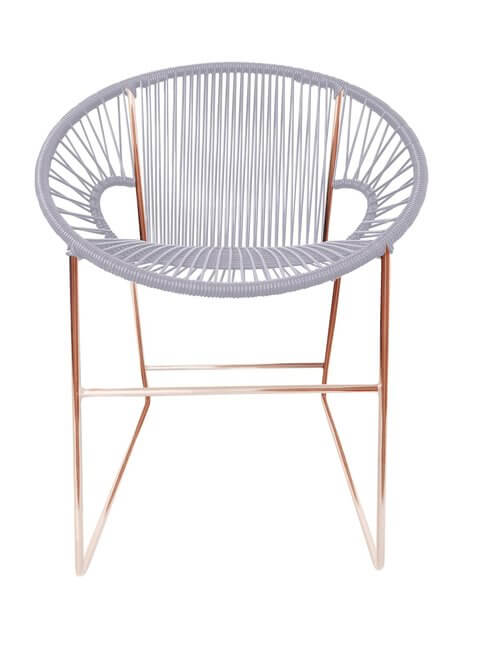 Puerto Dining Chair Cooper Frame - Color Clear Weave