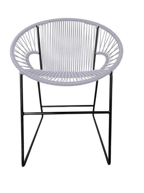 Puerto Dining Chair Black Frame - Color Clear Weave