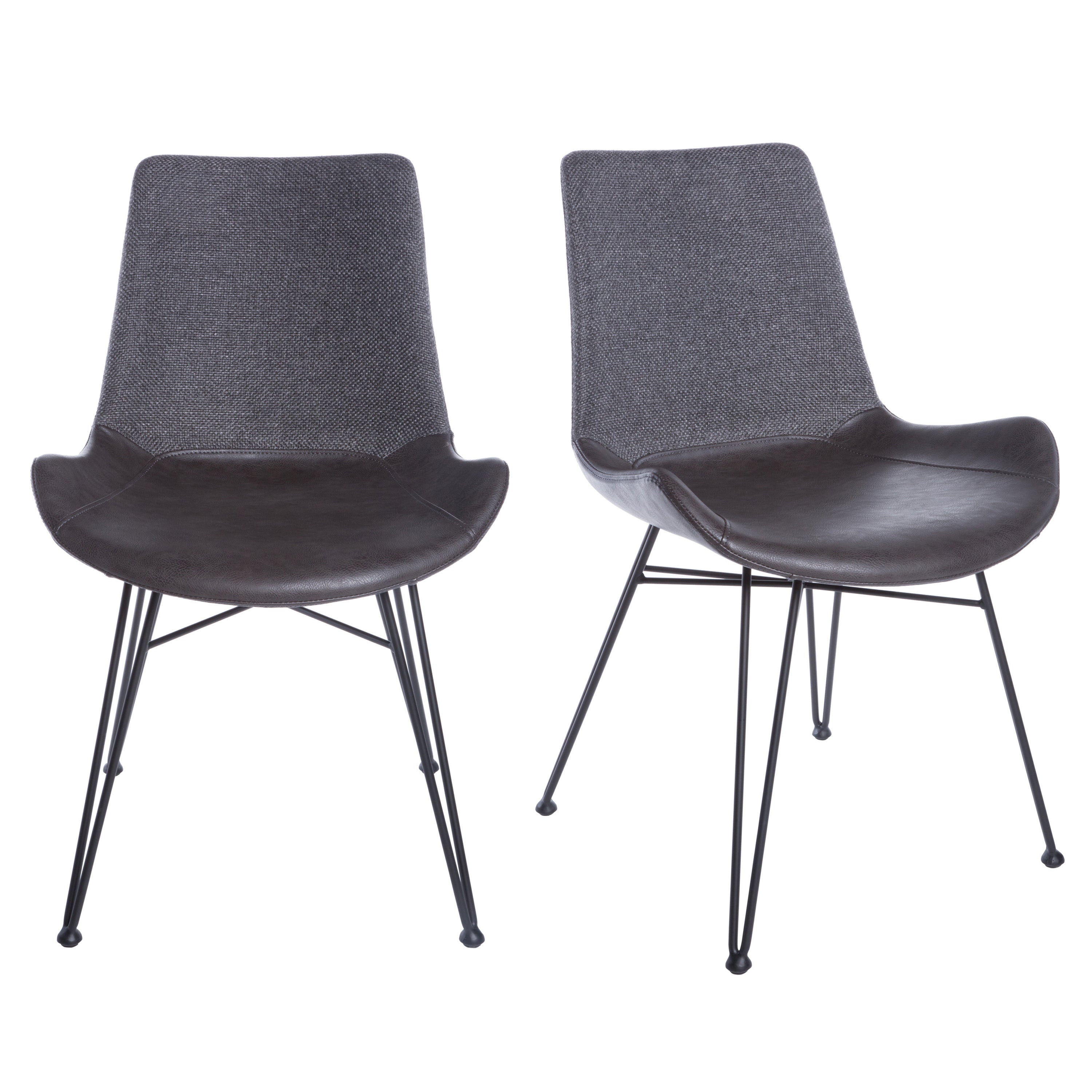 Alisa Side Chair in Dark Gray - Set of 2