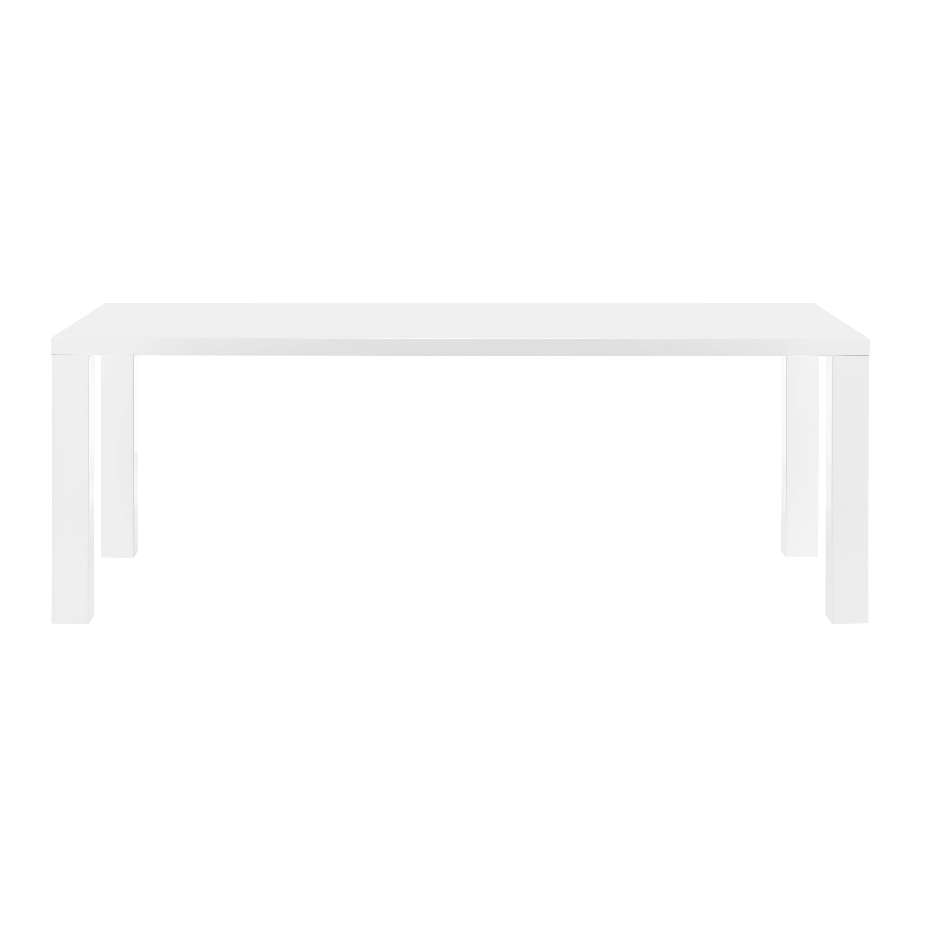 Abby 84" Rectangle Table in High Gloss White