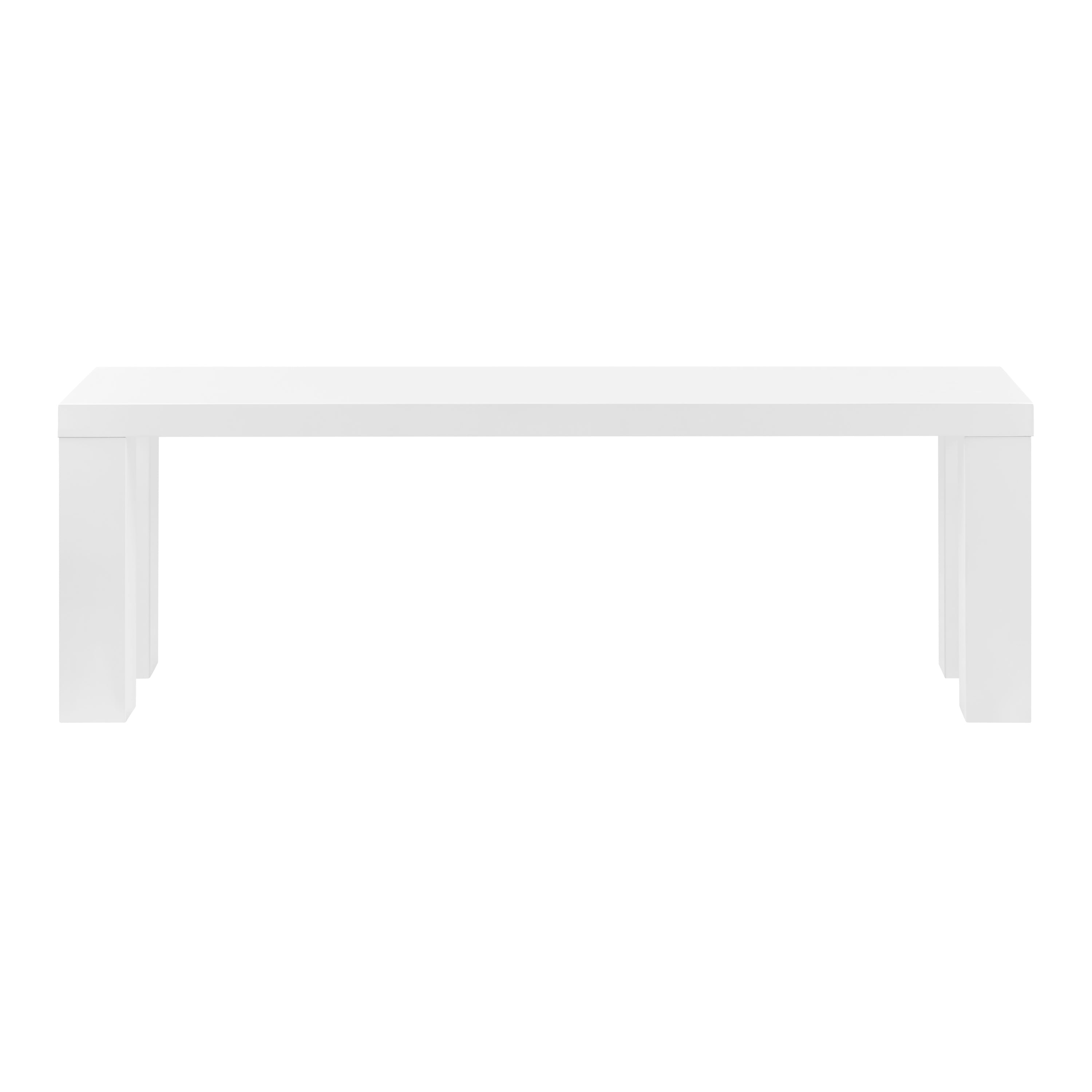 Abby 57" Bench in High Gloss White Lacquer