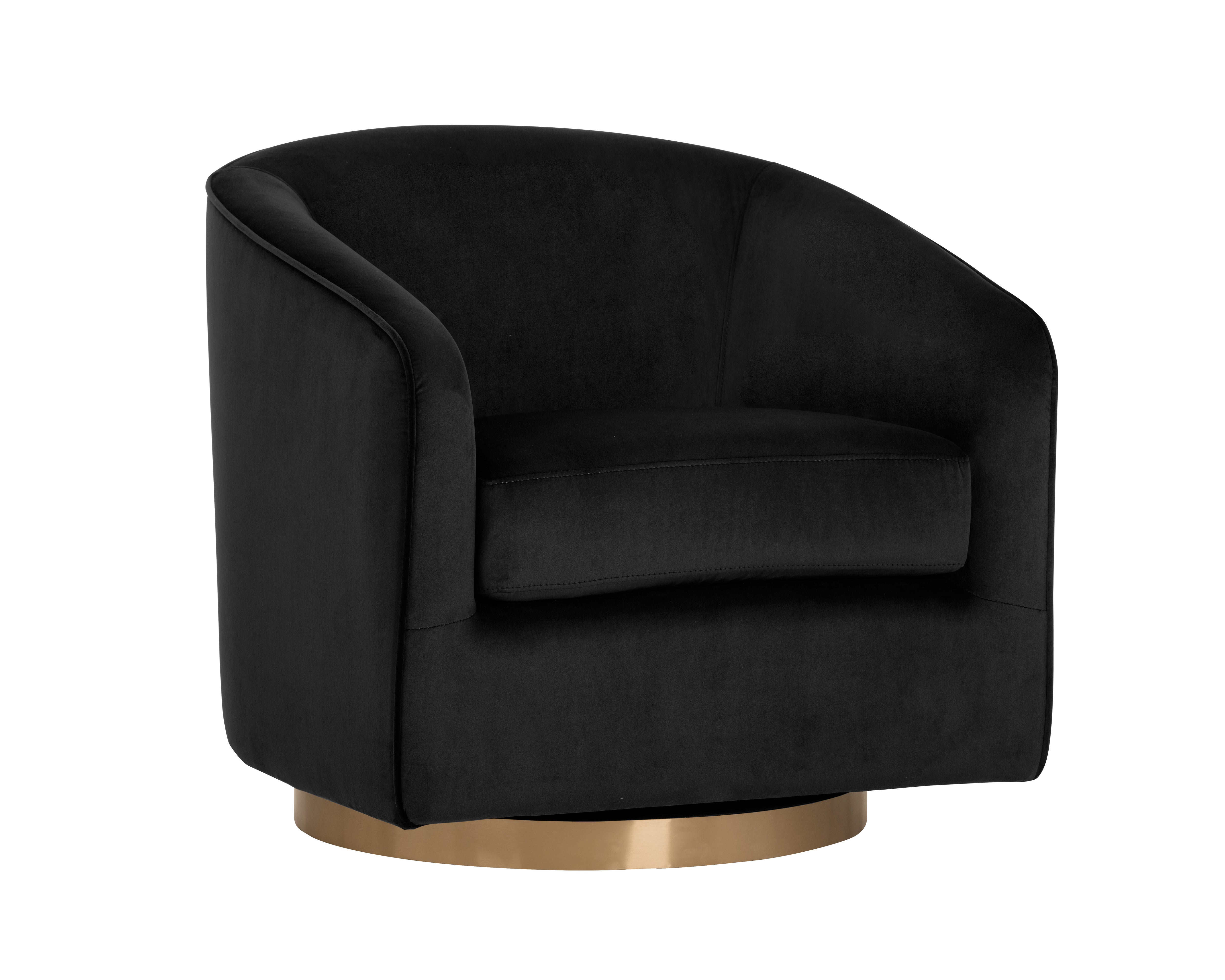 Hazel Swivel Lounge Chair  Gold 