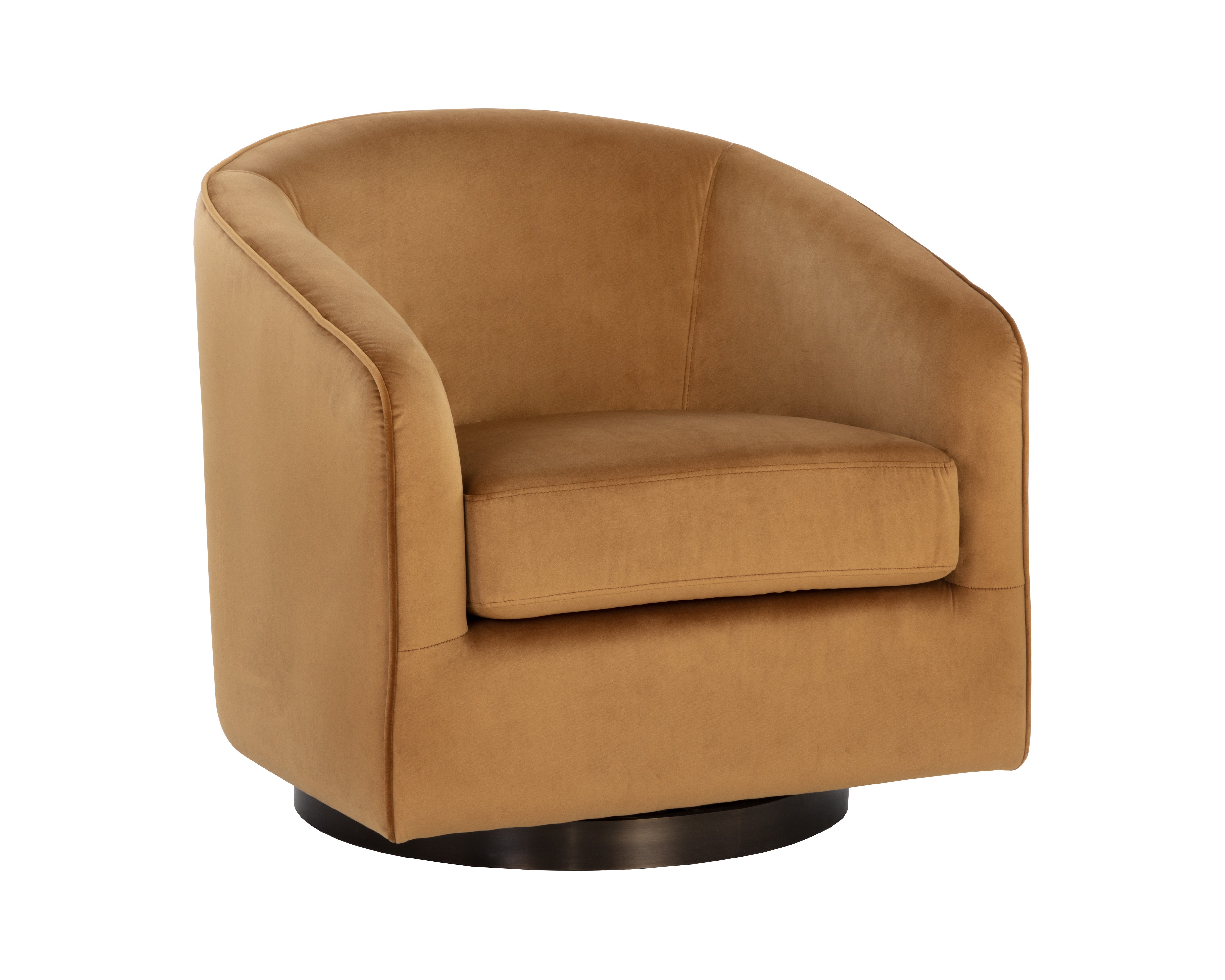 Hazel Swivel Lounge Chair  Dark Bronze 