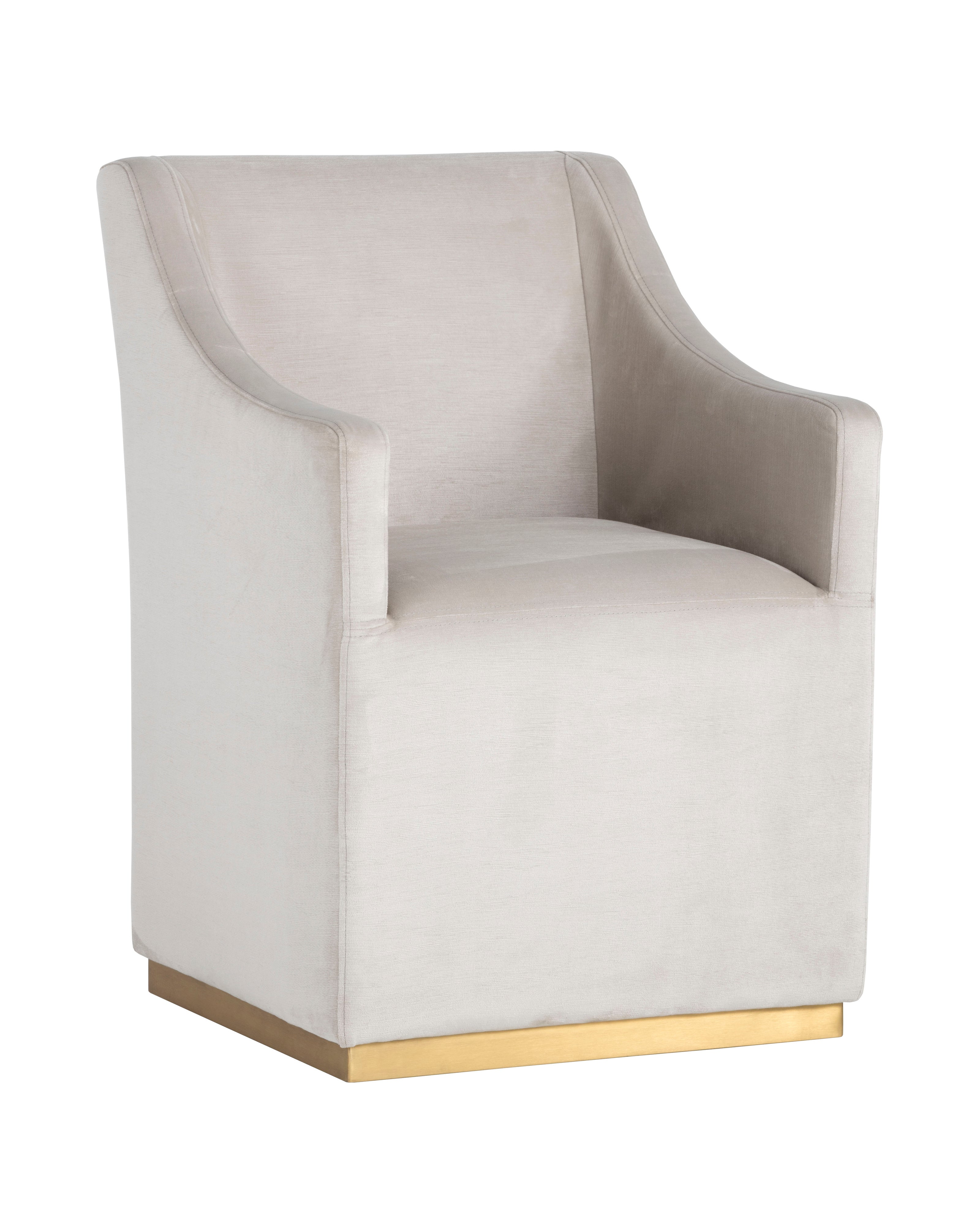 Zane Wheeled Dining Armchair 