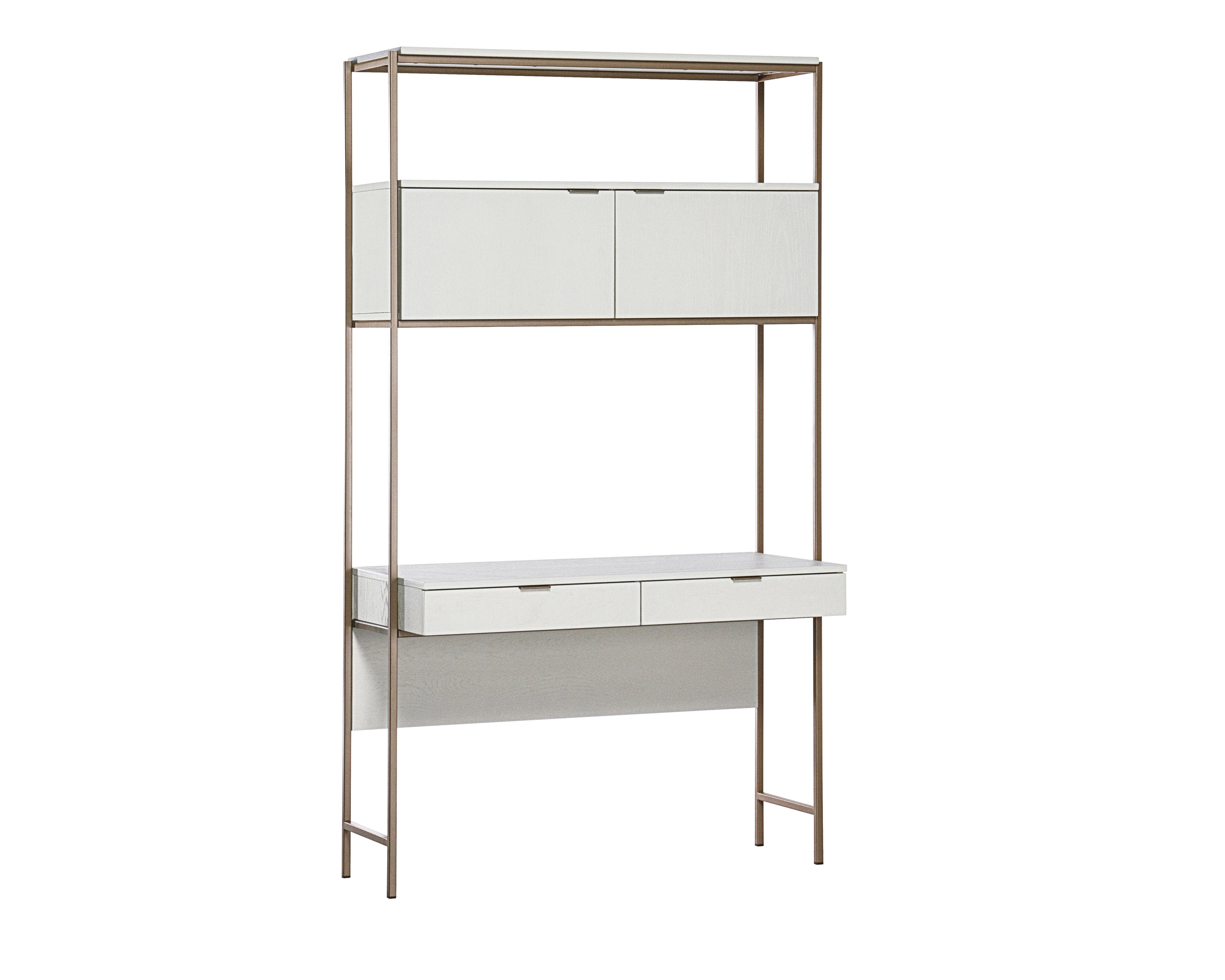 Ambrose Modular Wall Desk  Champagne Gold 