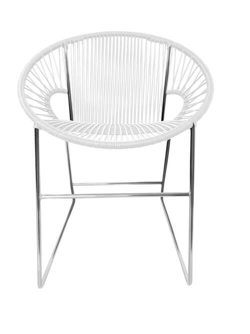 Puerto Dining Chair Copper Frame - Color White Weave