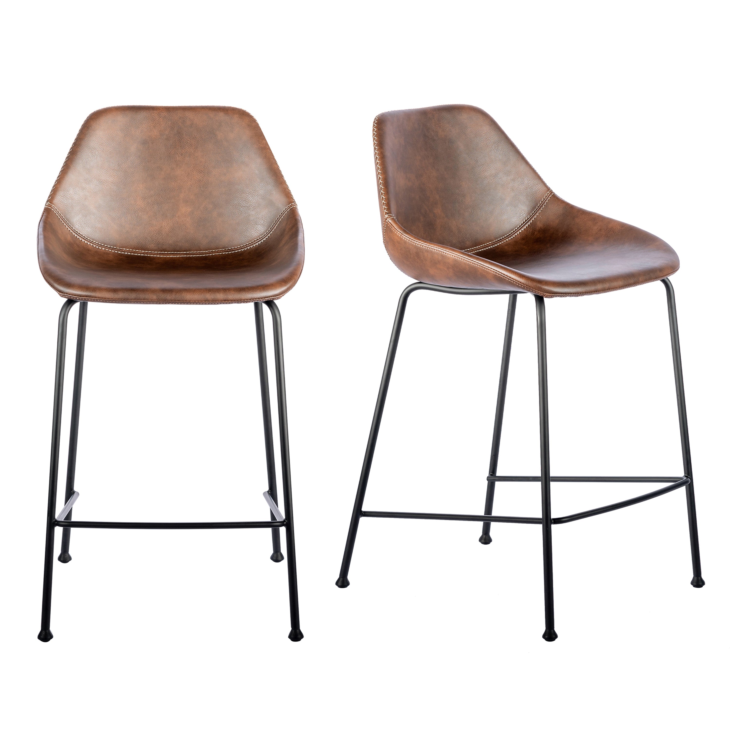 Corinna Counter Stool in Vintage Brown - Set of 2