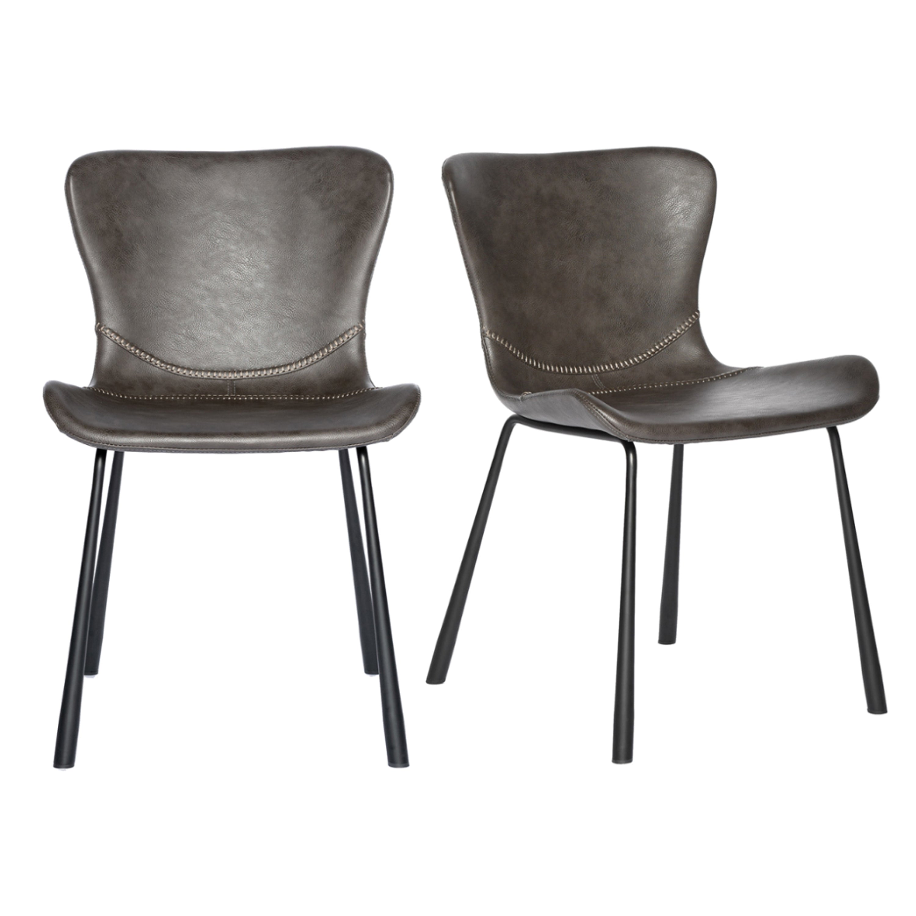 Melody Side Chair in Dark Gray - Set of 2