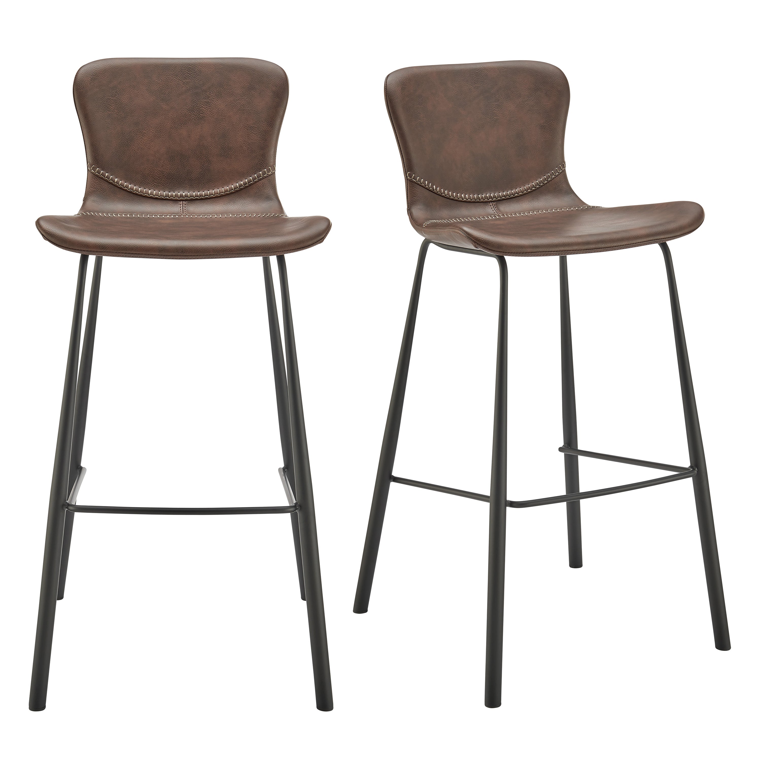 Melody Bar Stool in Brown - Set of 2