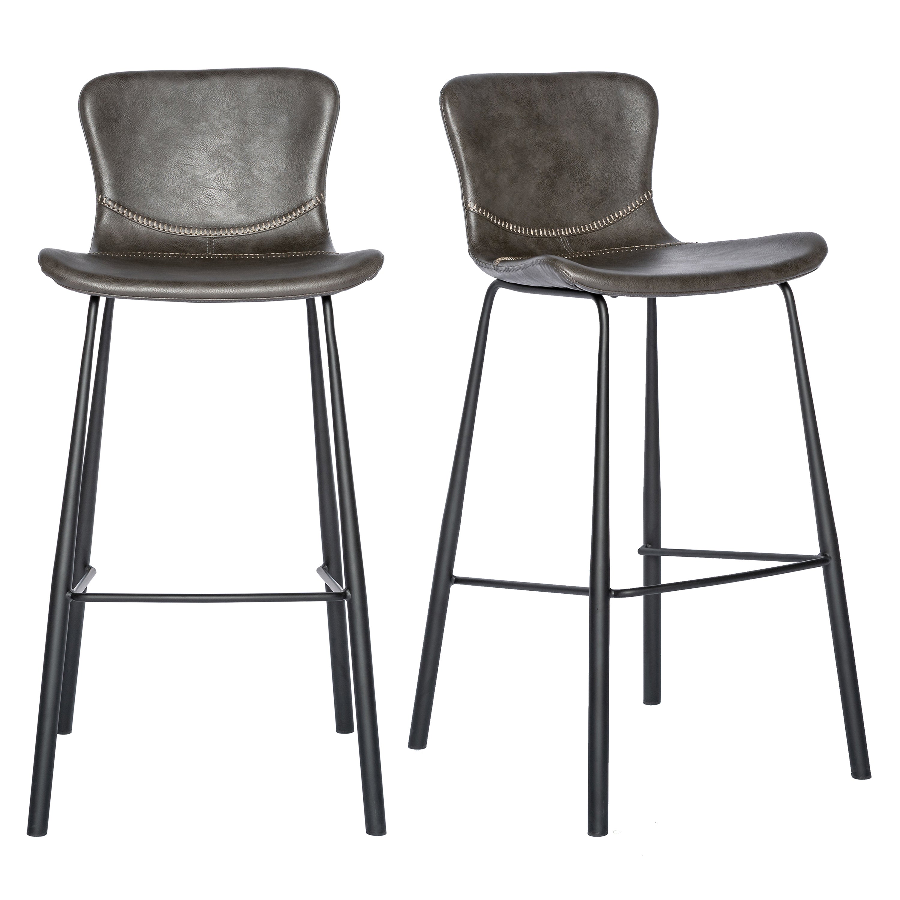 Melody Bar Stool in Dark Gray - Set of 2