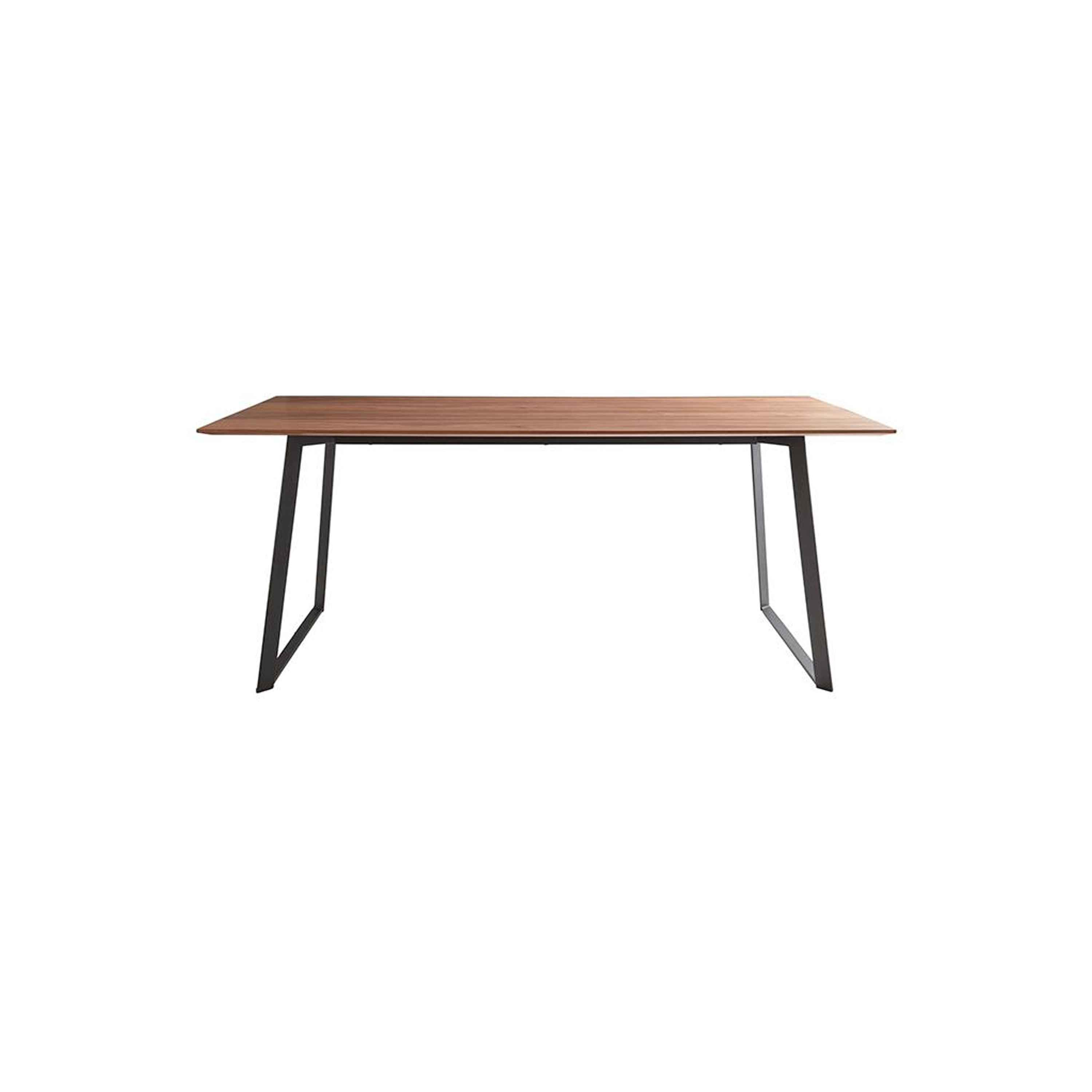 Anderson Rectangular Table in American Walnut with Black Steel Base