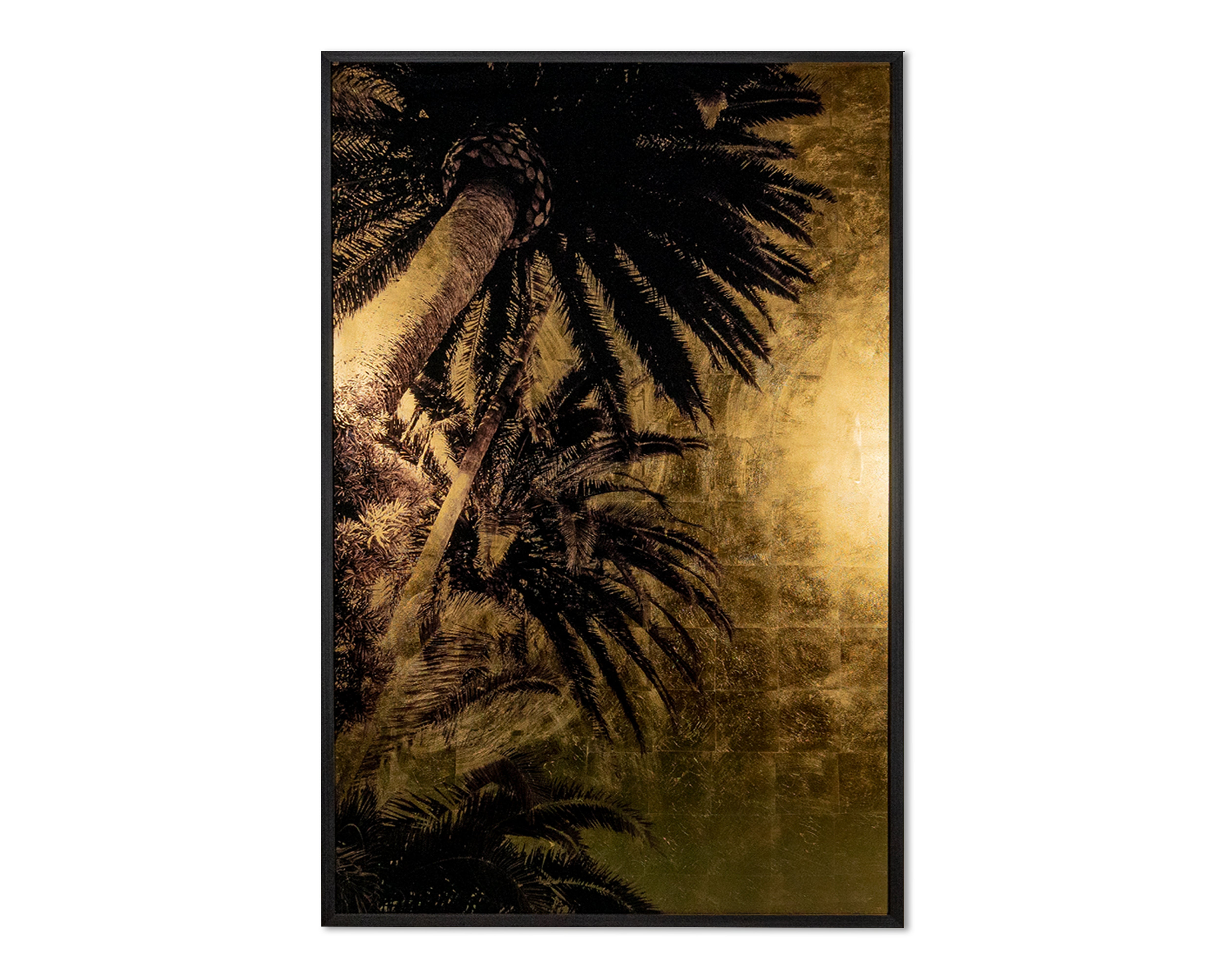 Palm Life  48" X 72"  Charcoal Frame