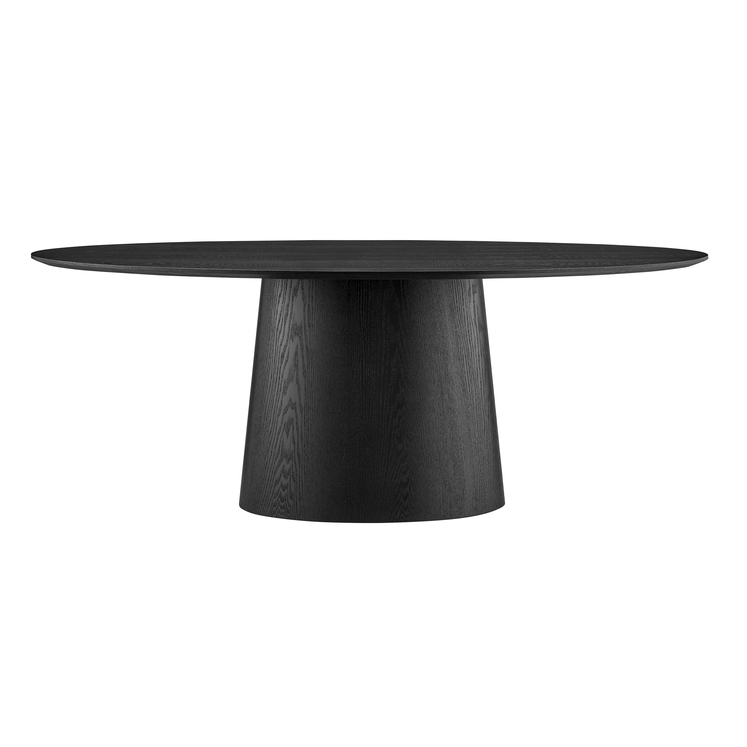 Deodat Oval Table in Matte Black