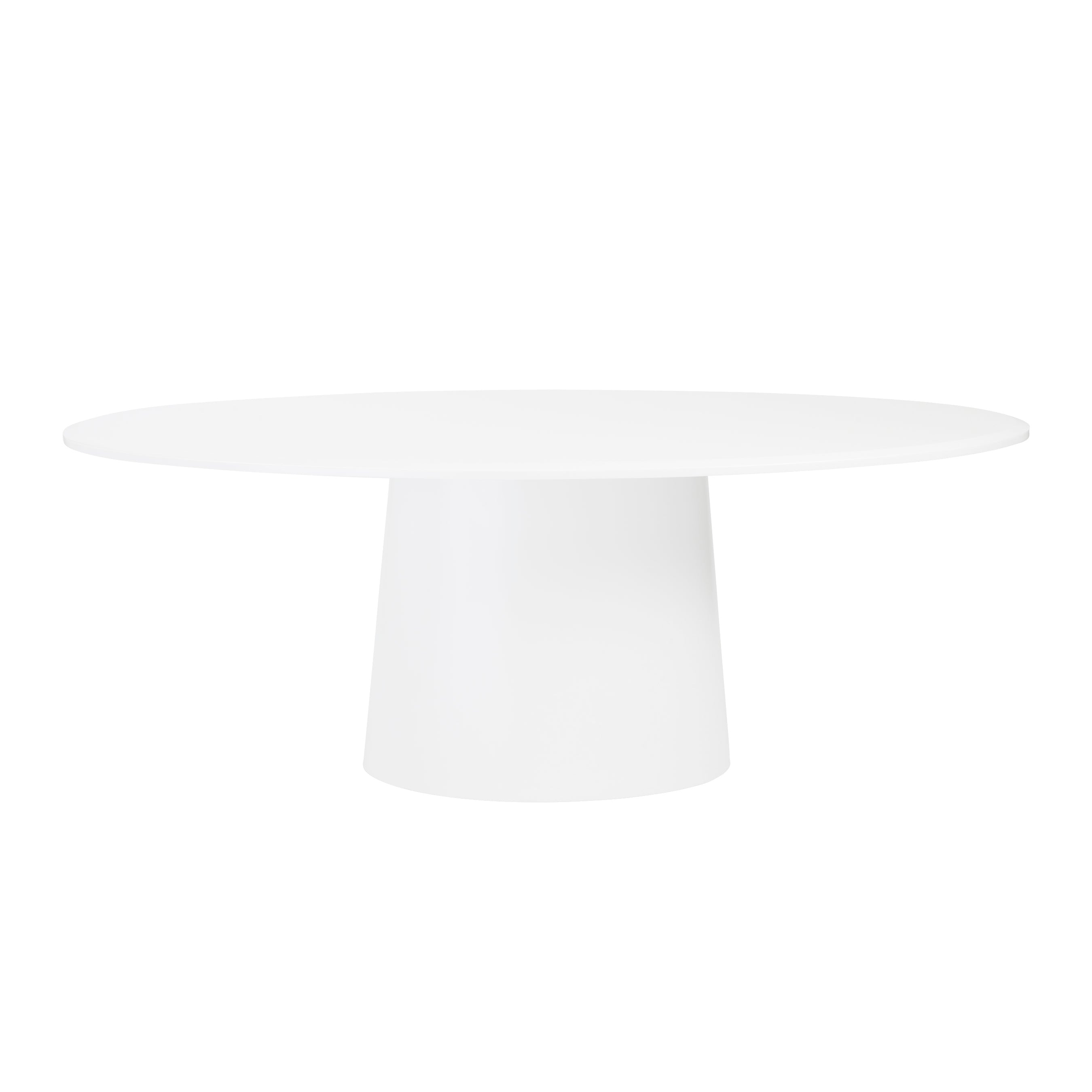 Deodat Oval Table in Matte White