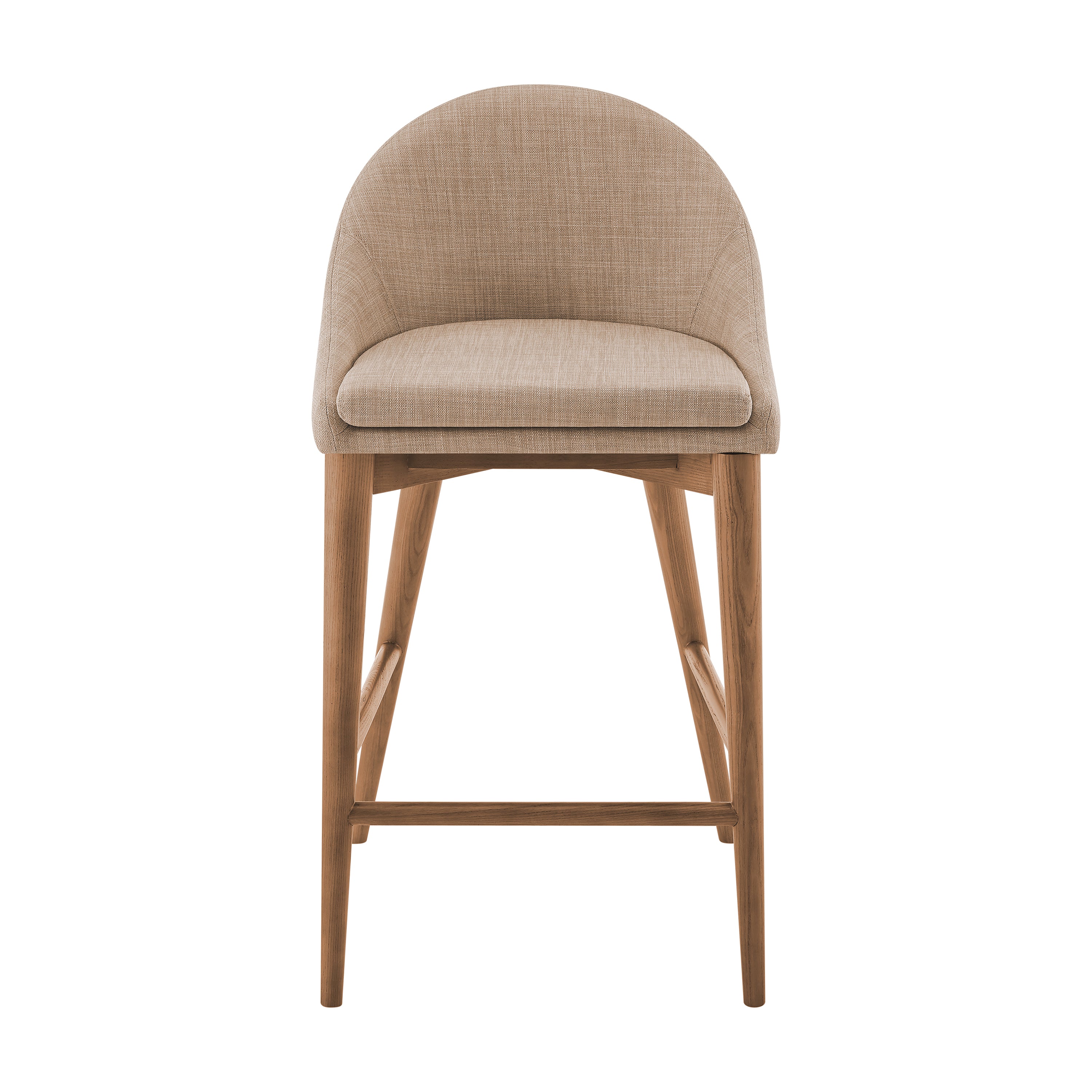 Baruch Counter Stool in Tan with Walnut Legs - Set of 1