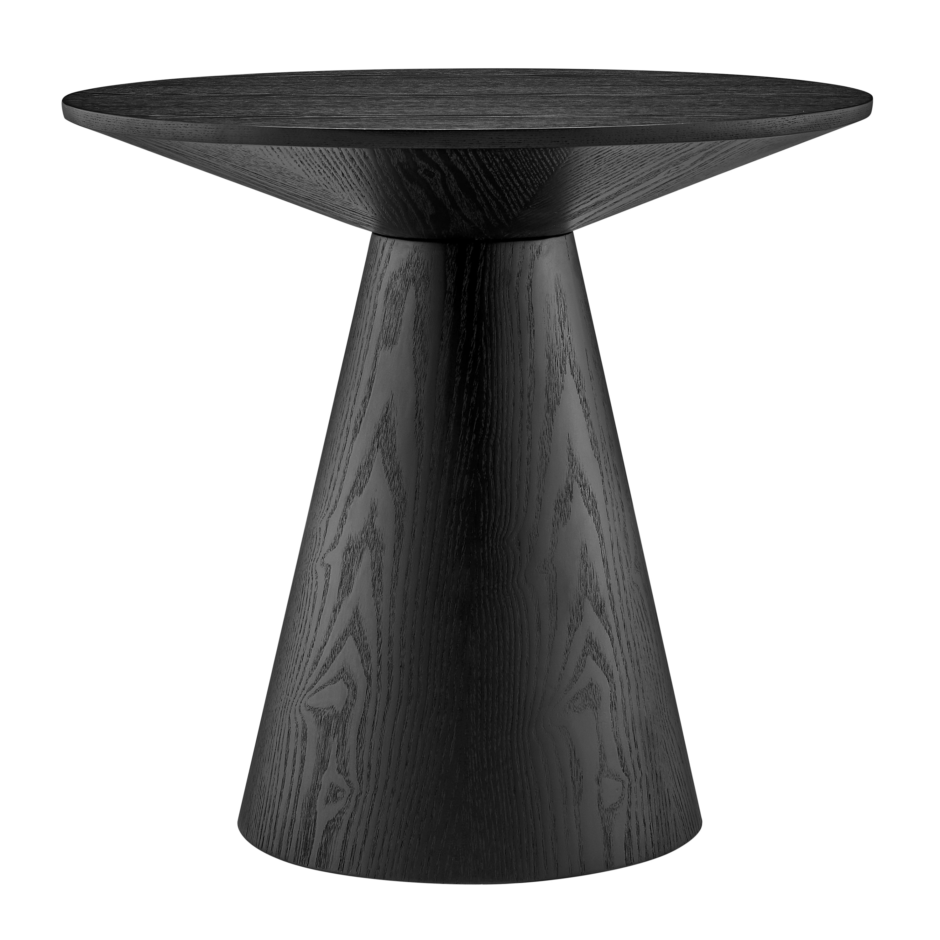 Wesley Round Side Table in Matte Black