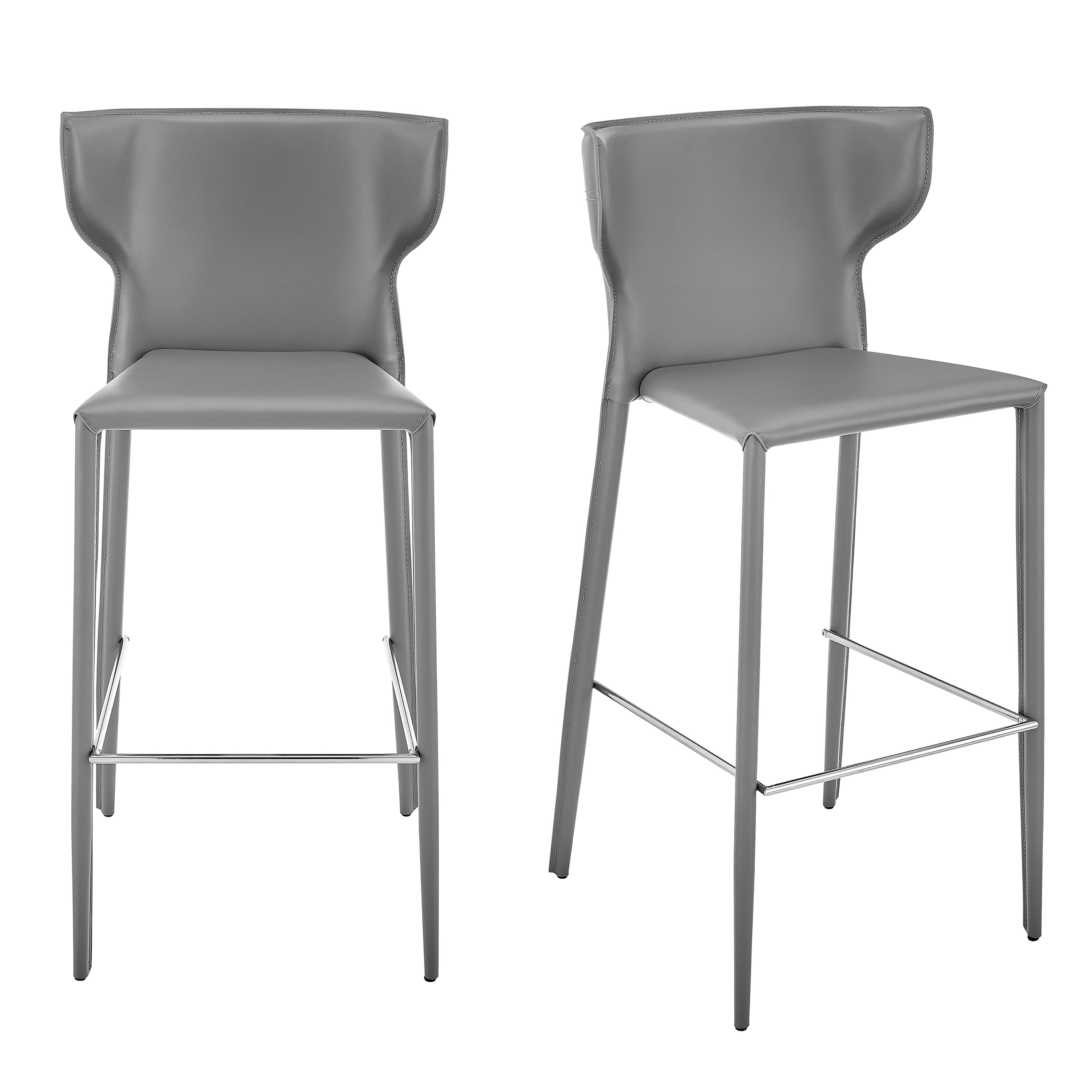 Divinia Bar Stool in Gray - Set of 2