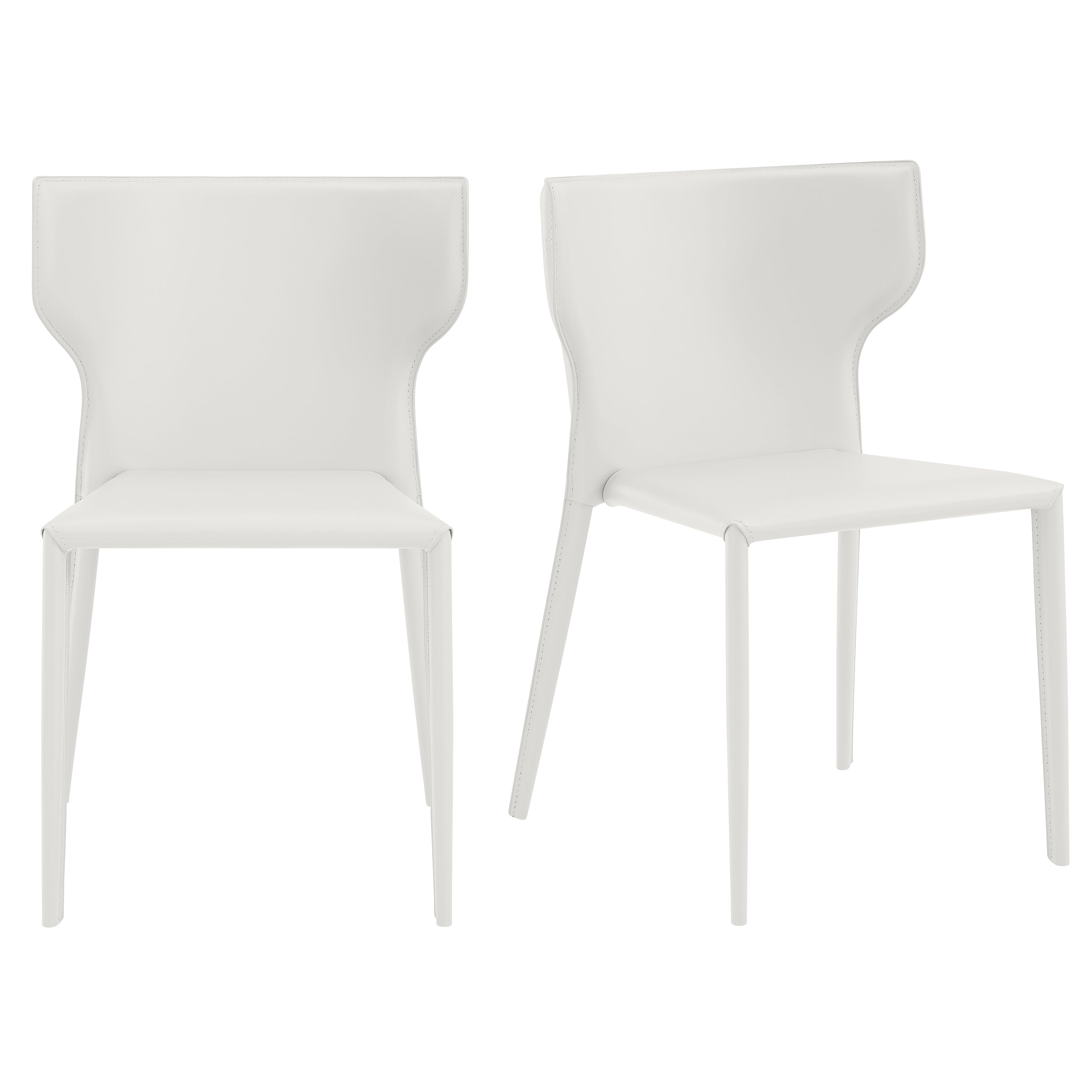 Divinia Stacking Chair in White - Set of 2