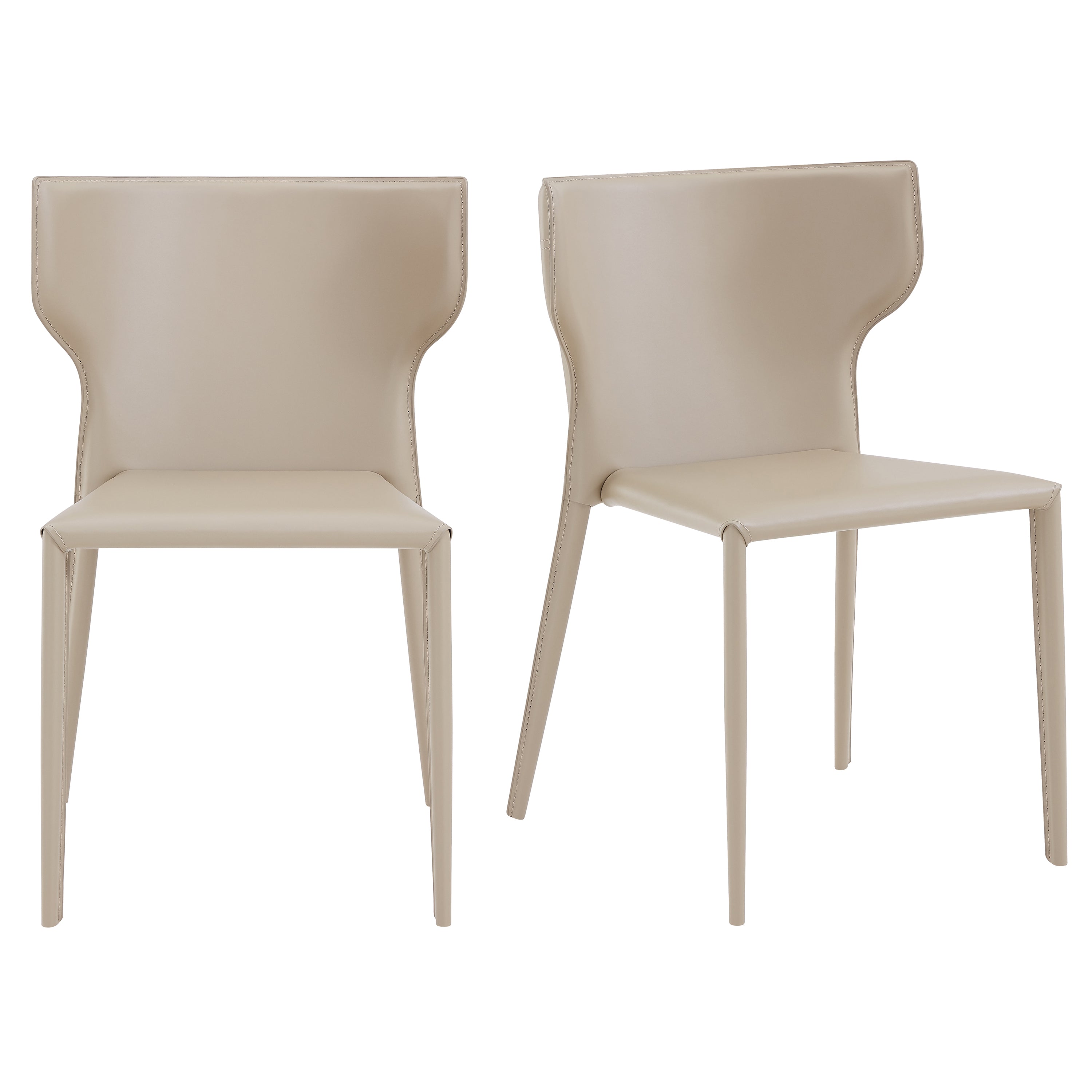 Divinia Stacking Chair in Light Gray - Set of 2