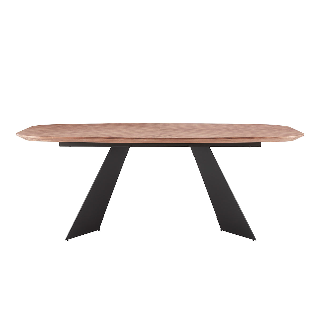 Malene Table Top in American Walnut with Matte Dark Gray Base