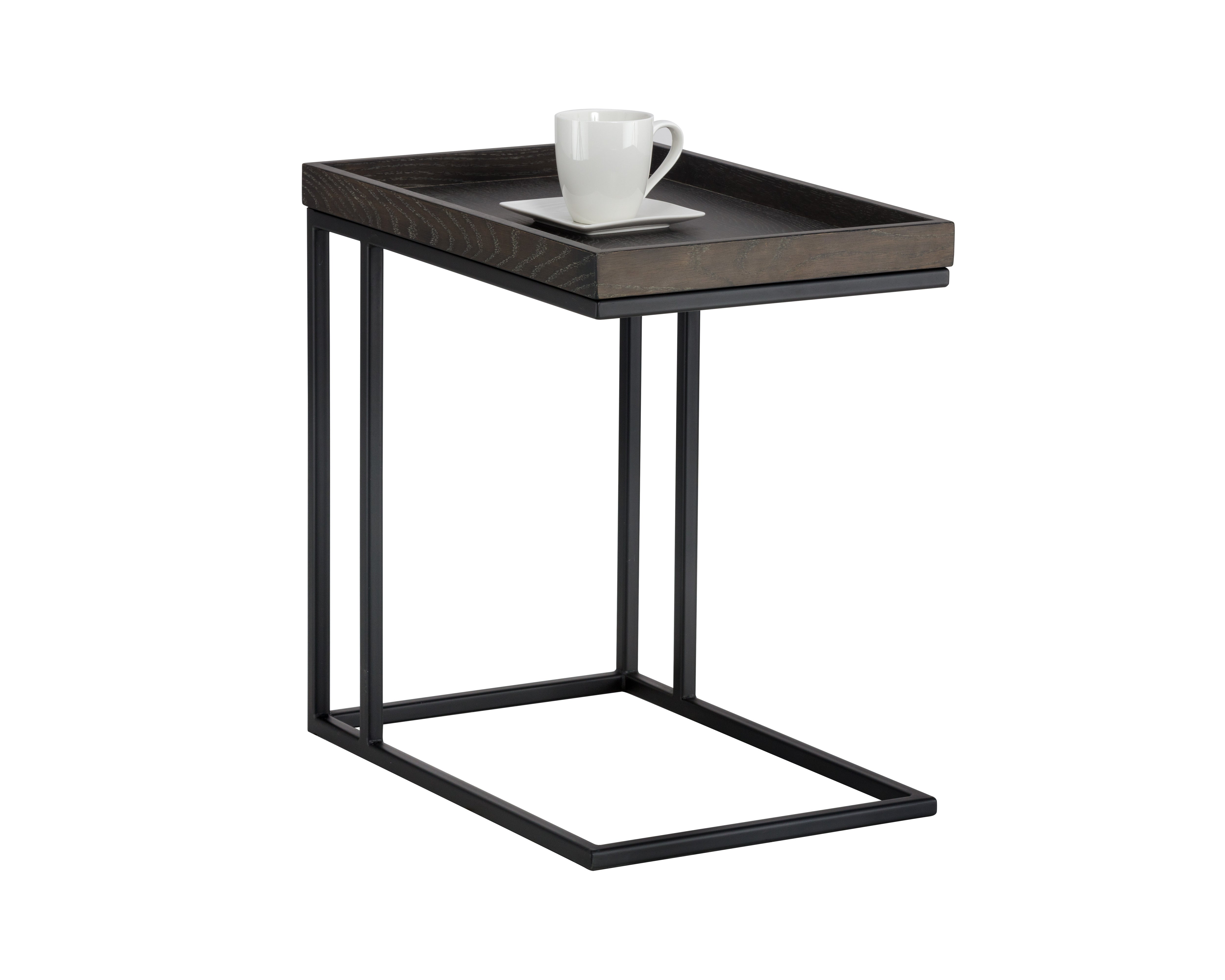 Arden Cshaped Side Table  Black 